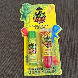 Sour Patch Lip Balm and Lip Gloss